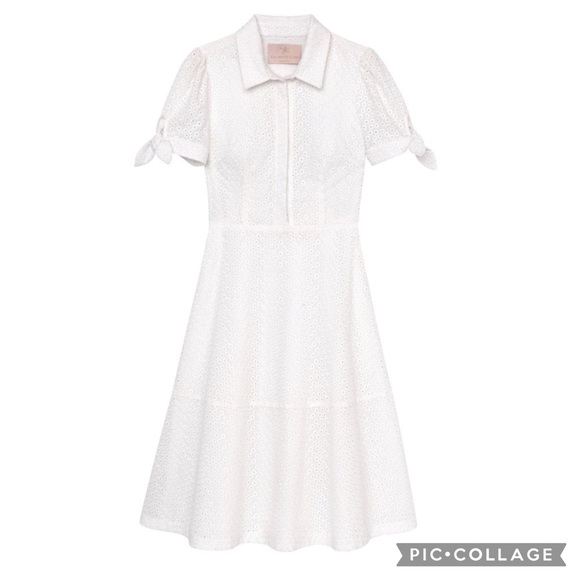 🌸 RARE NWT - Gal Meets Glam Judith Eyelet MIDI Dress in Size 00 - Picture 4 of 16